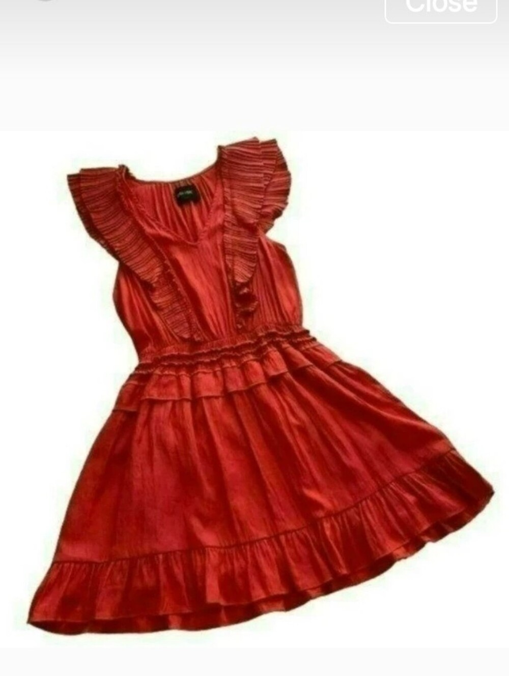 DO+BE Red Ruffled Sleeveless Girls Dress